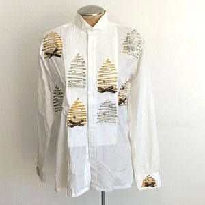 Holiday tuxedo shirt